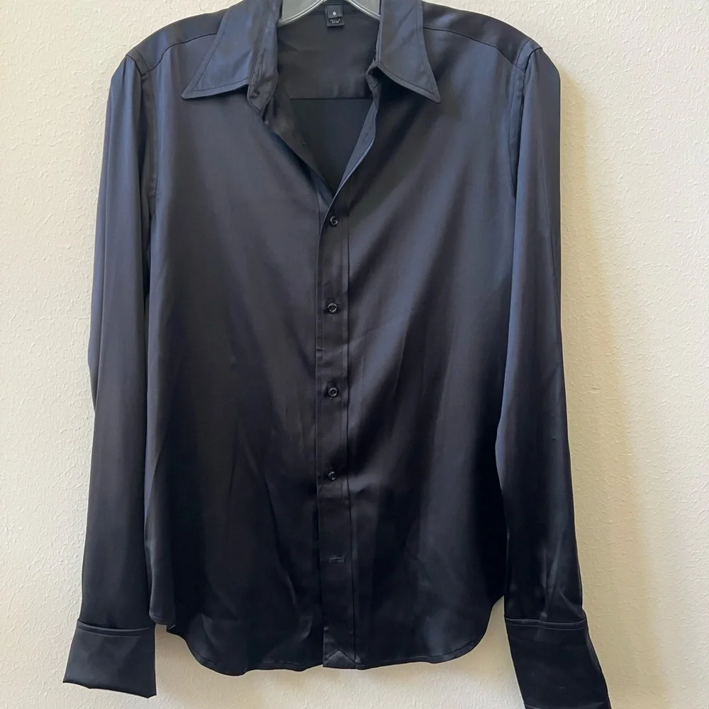 Ralph Lauren Black Silk Blouse - Picture 1 of 10